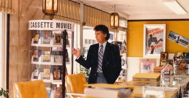 George Atkinson inside one of his Video Station stores