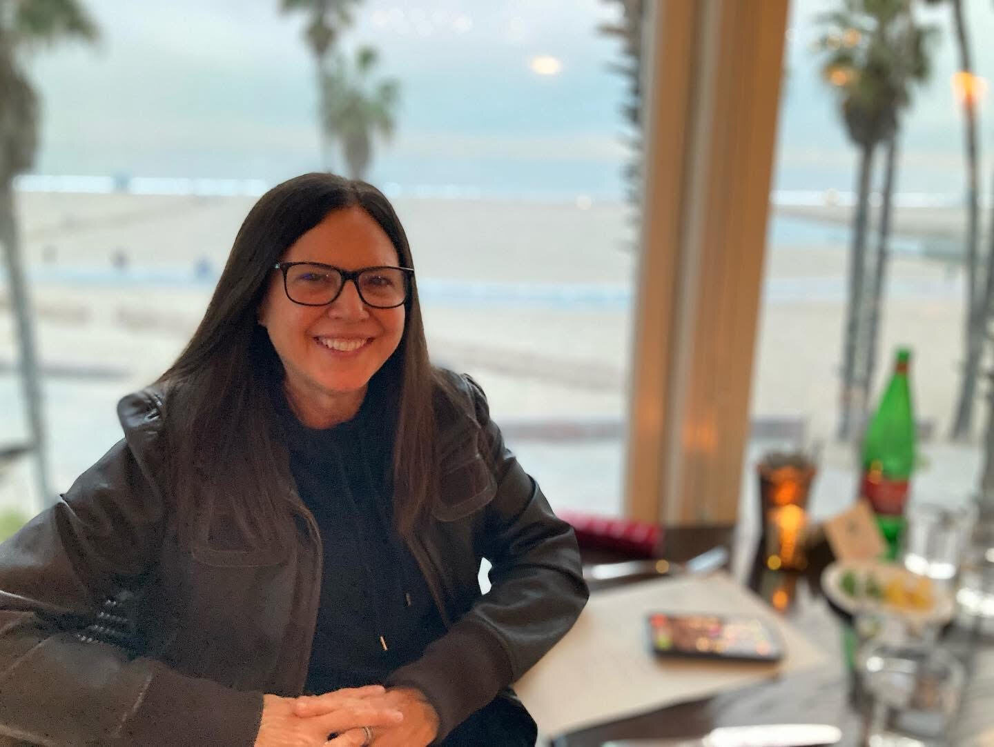 Filmmaker Pony Gayle at a beachside restaurant