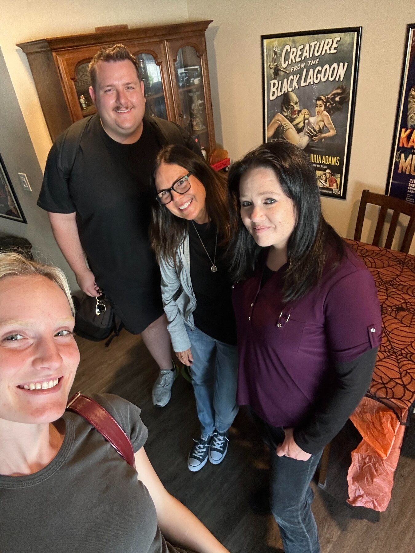 Pony Gayle with members of The Visionary production team and Ashley Atkinson